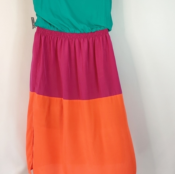 Allen B Allen Schwartz summer color block dress sleeveless NWT - Picture 5 of 10